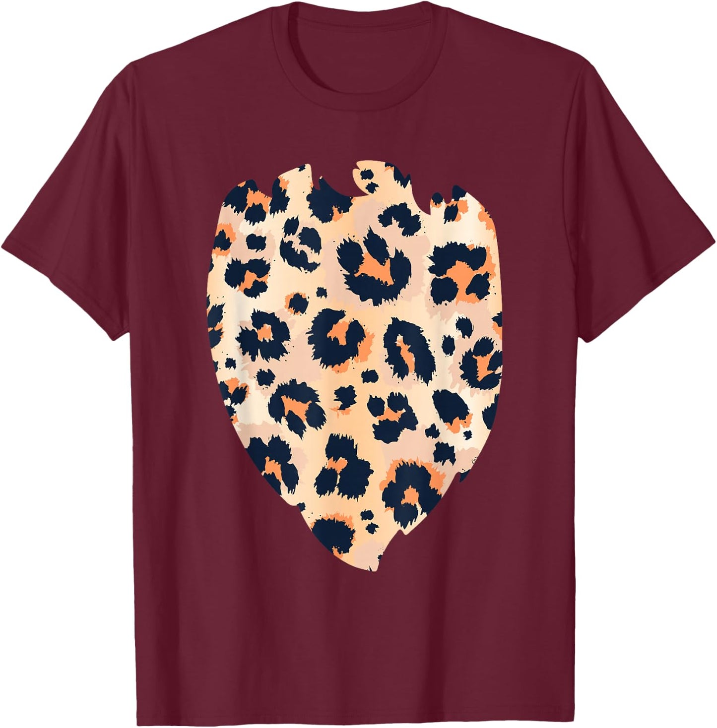 Children's DIY Costume Cheetah Belly Costume Boys Girls Child , brown, 80 T-Shirt - T-Shirt | Maroon