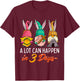 Christian Easter Day A Lot Can Happen In 3 Days Gnome T-Shirt - T-Shirt | Maroon