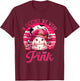 In October We Wear Pink Breast Cancer Awareness Bunny T-Shirt - T-Shirt | Maroon
