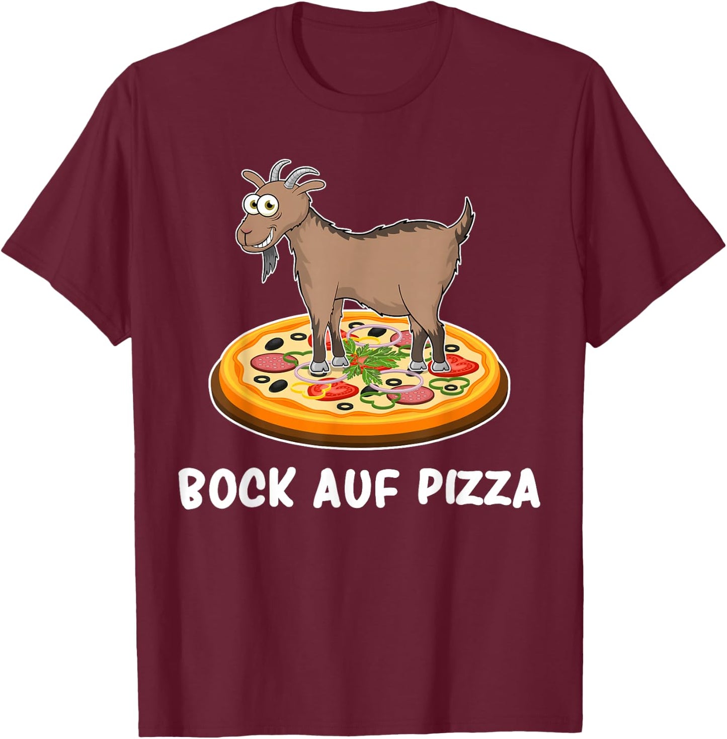 Pizza Sayings Pizza Baker Pizza Lovers Bock on Pizza , black, s T-Shirt - T-Shirt | Maroon