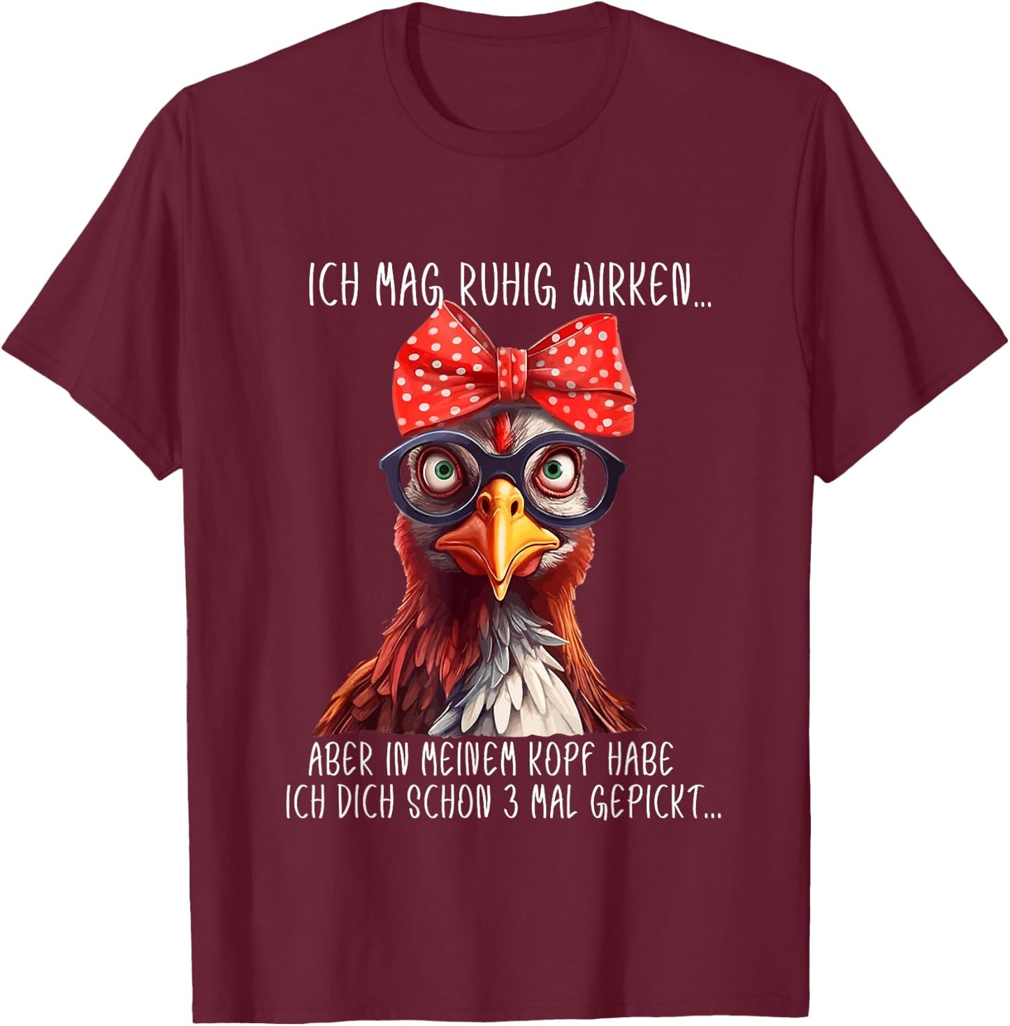 Funny Chicken Flap Saying Statement Women's Funny Chicken T-Shirt - T-Shirt | Maroon