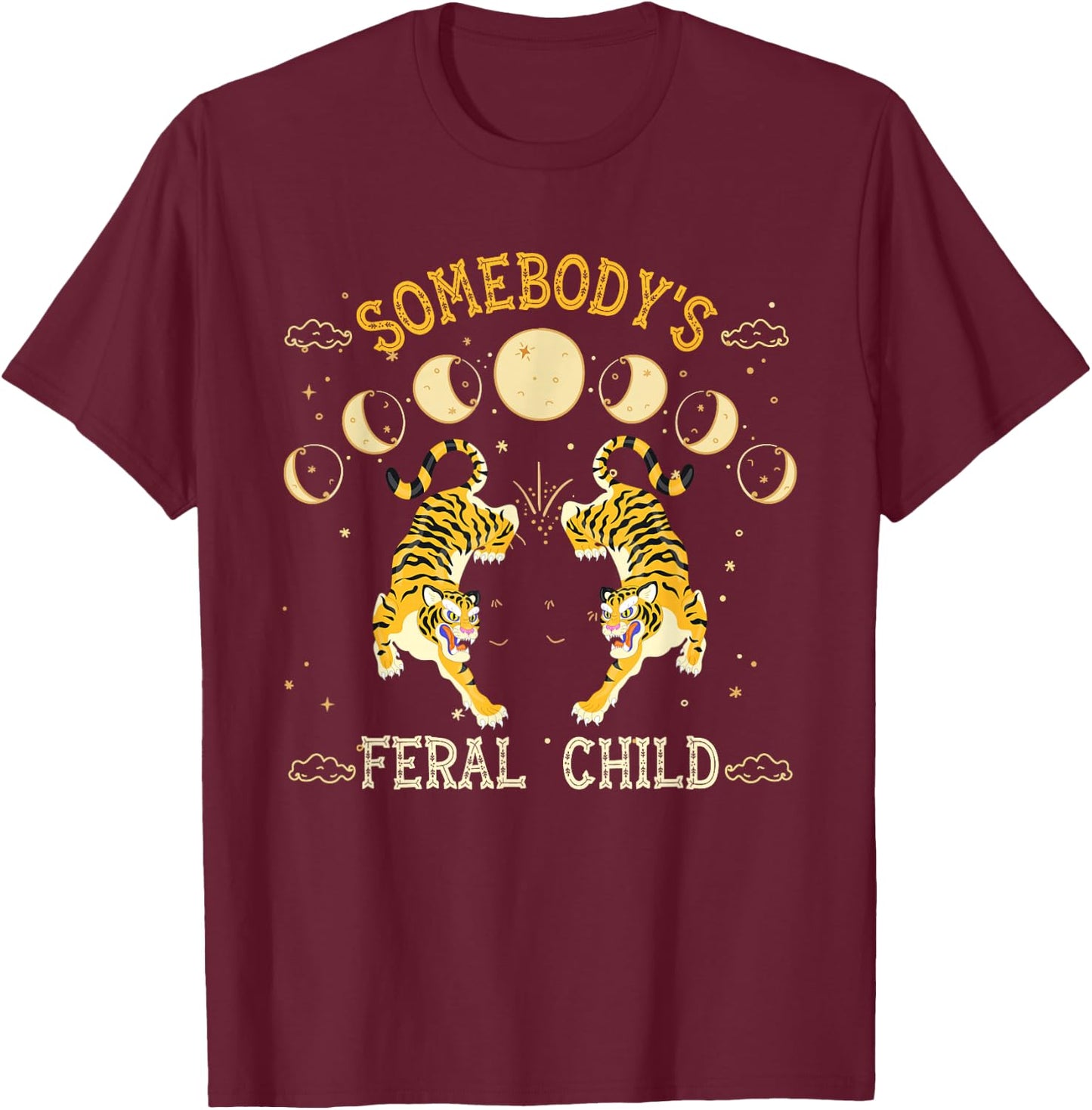 Somebody's Feral Child Funny Kids Toddler T-Shirt - T-Shirt | Maroon