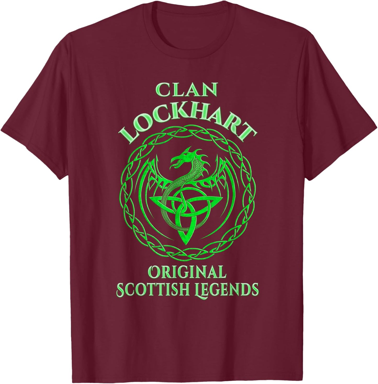 Lockhart Original Scottish Legends - Lockhart Family T-Shirt - T-Shirt | Maroon