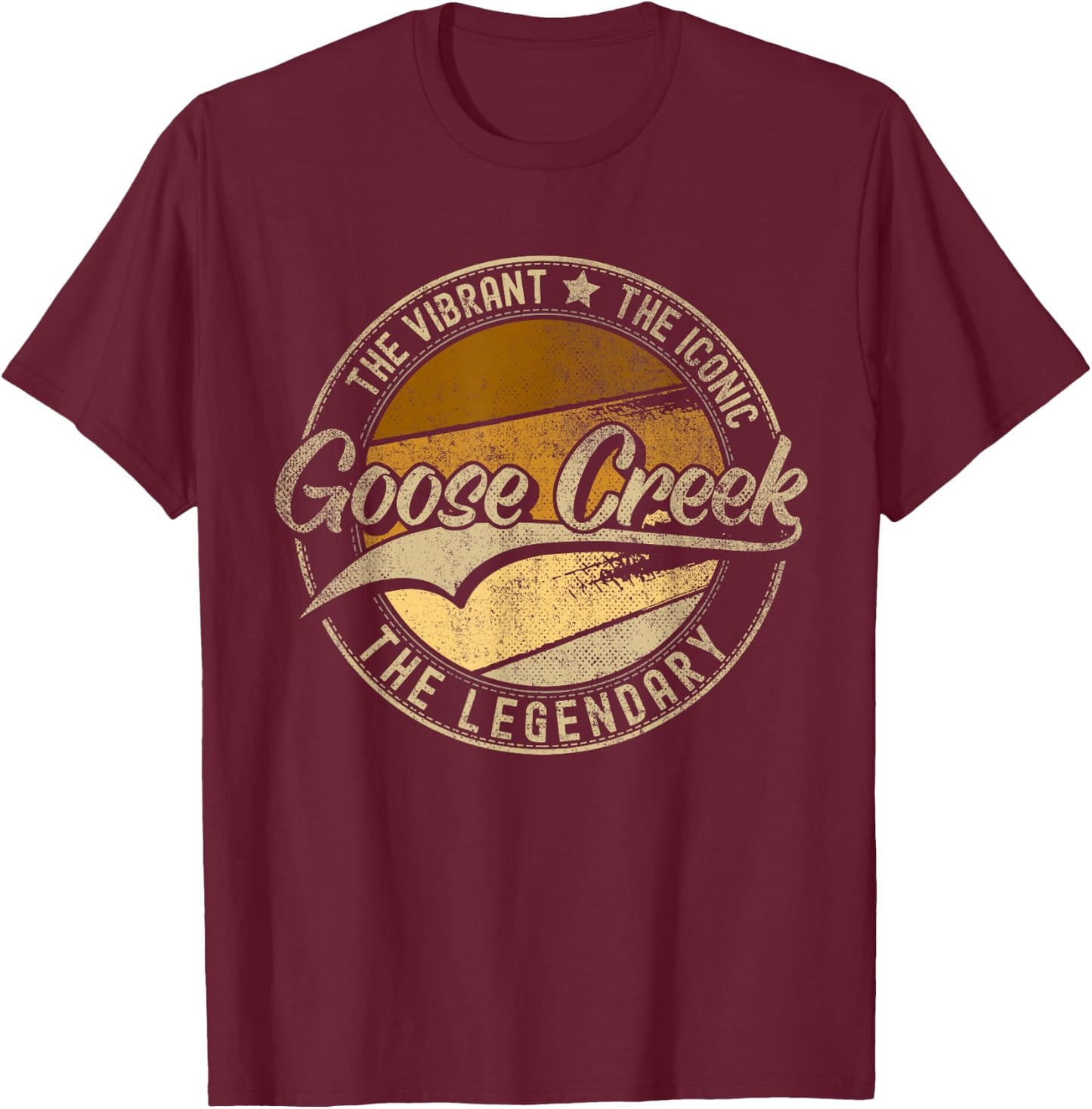 Goose Creek SC | South Carolina | Vintage Distressed T-Shirt - T-Shirt | Maroon