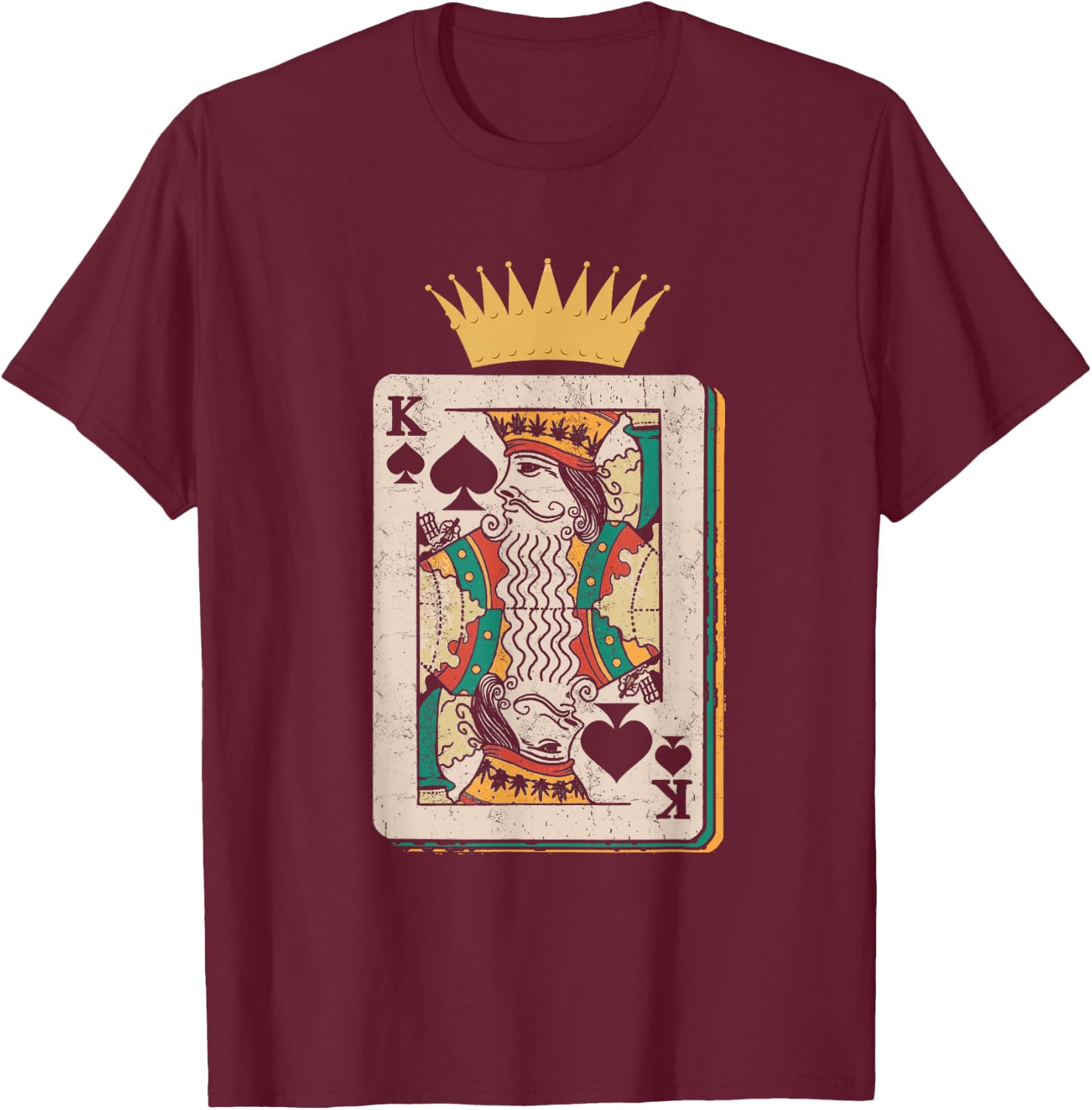 King Playing Cards | Casino Gambling | Poker Player T-Shirt - T-Shirt | Maroon