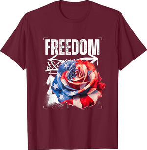 Streetwear Graphic Dark Floral Urban Aesthetic, Fashion T-Shirt - T-Shirt | Maroon