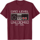 Dad Level Unlocked 2024 I Leveled Up To Soon To Be Gamer Dad T-Shirt - T-Shirt | Maroon