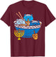 Jewish Cats Ramen Kitten Anime Hanukkah Pajamas Chanukah PJs T-Shirt - T-Shirt | Maroon