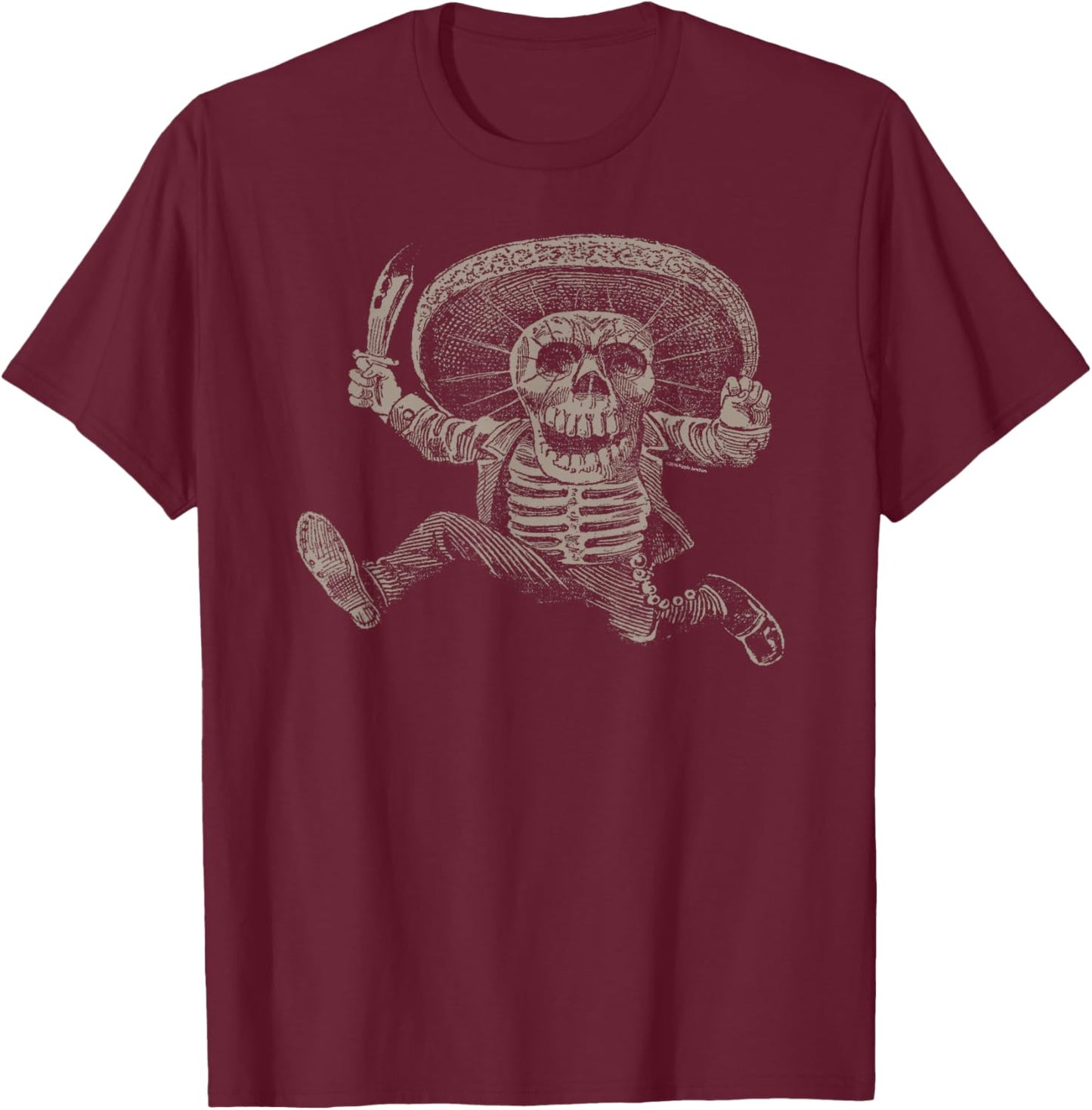 Ripple Junction Day of the Dead Guy T-Shirt - T-Shirt | Maroon