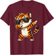 Tiger Dabbing | Süßer Tiger am Tanzen mit Tigermotiv T-Shirt - T-Shirt | Maroon