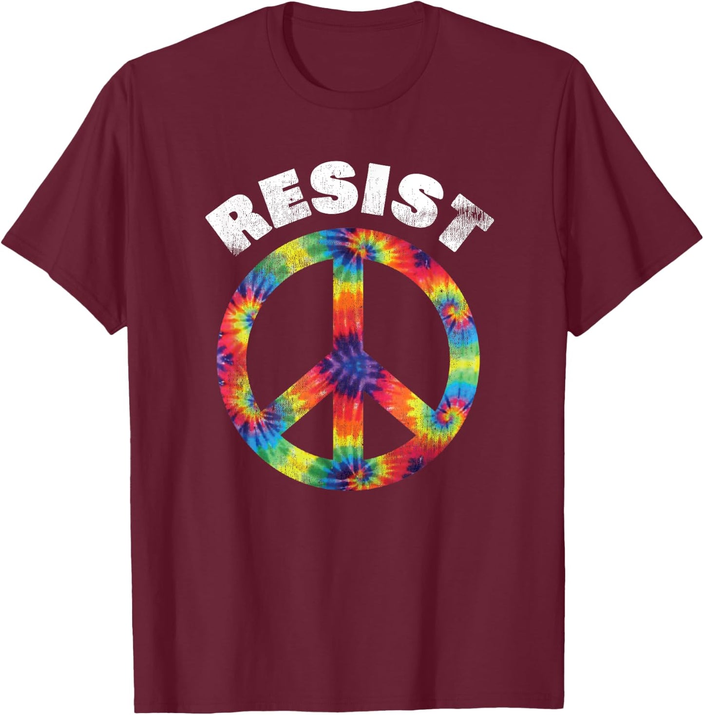Peaceful Protest | Resist T-Shirt - T-Shirt | Maroon