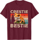 Crested Gecko Reptile - Crestie Bestie T-Shirt - T-Shirt | Maroon