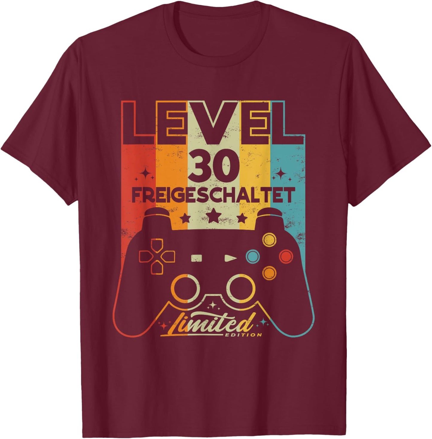 1992 Geboren 30th Birthday Gamer Men's Women's Vintage 1992 , black, s T-Shirt - T-Shirt | Maroon