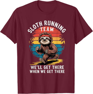 sloth running team Jogger Cardio T-Shirt - T-Shirt | Maroon