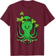 St Patricks Day Octopus Saint Pattys Paddys Men Women Kids T-Shirt - T-Shirt | Maroon