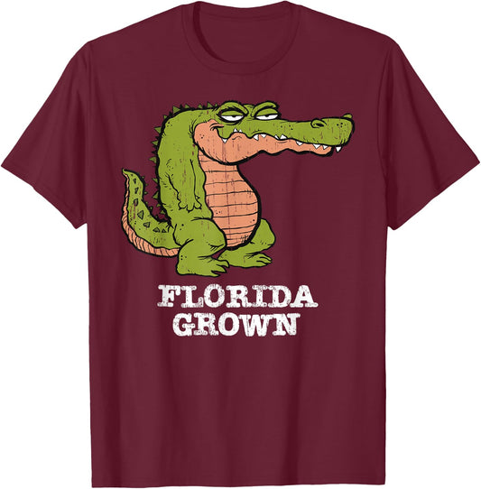 Florida Flo Grown Shirt Miami Orlando Tampa Destin Flag T-Shirt - T-Shirt | Maroon