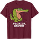 Florida Flo Grown Shirt Miami Orlando Tampa Destin Flag T-Shirt - T-Shirt | Maroon