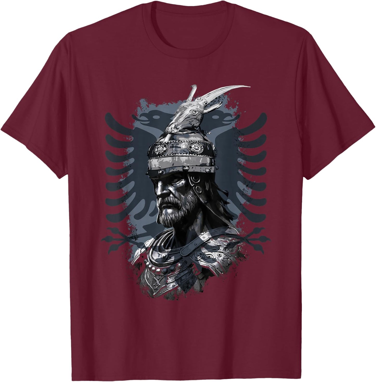Albanien Albanischer Adler Kosovo Skënderbeu Skanderbeg Albanischer Nationalheld Adler Kosovo Albaner , Erwachsene und Kinder, Schwarz, S, EU 38/40 T-Shirt - T-Shirt | Maroon