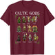 Celtic Mythology Viking Warrior Gods Nordic Irish Scottish , Black, S T-Shirt - T-Shirt | Maroon