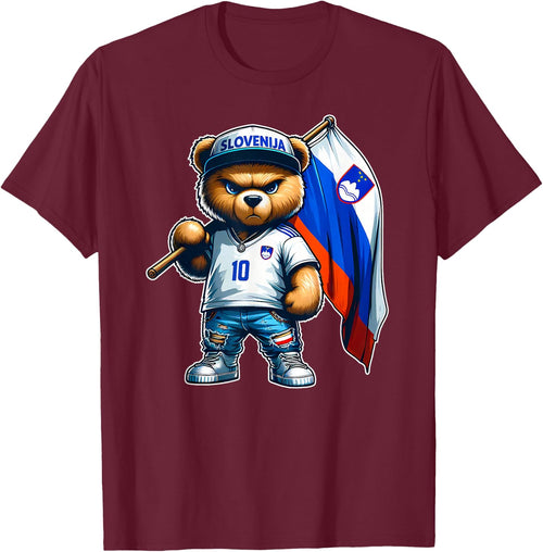 SLOVENIA Slovenian Flag Proud Teddy Bear Slovenia , Black, S