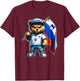 SLOVENIA Slovenian Flag Proud Teddy Bear Slovenia , Black, S T-Shirt - T-Shirt | Maroon