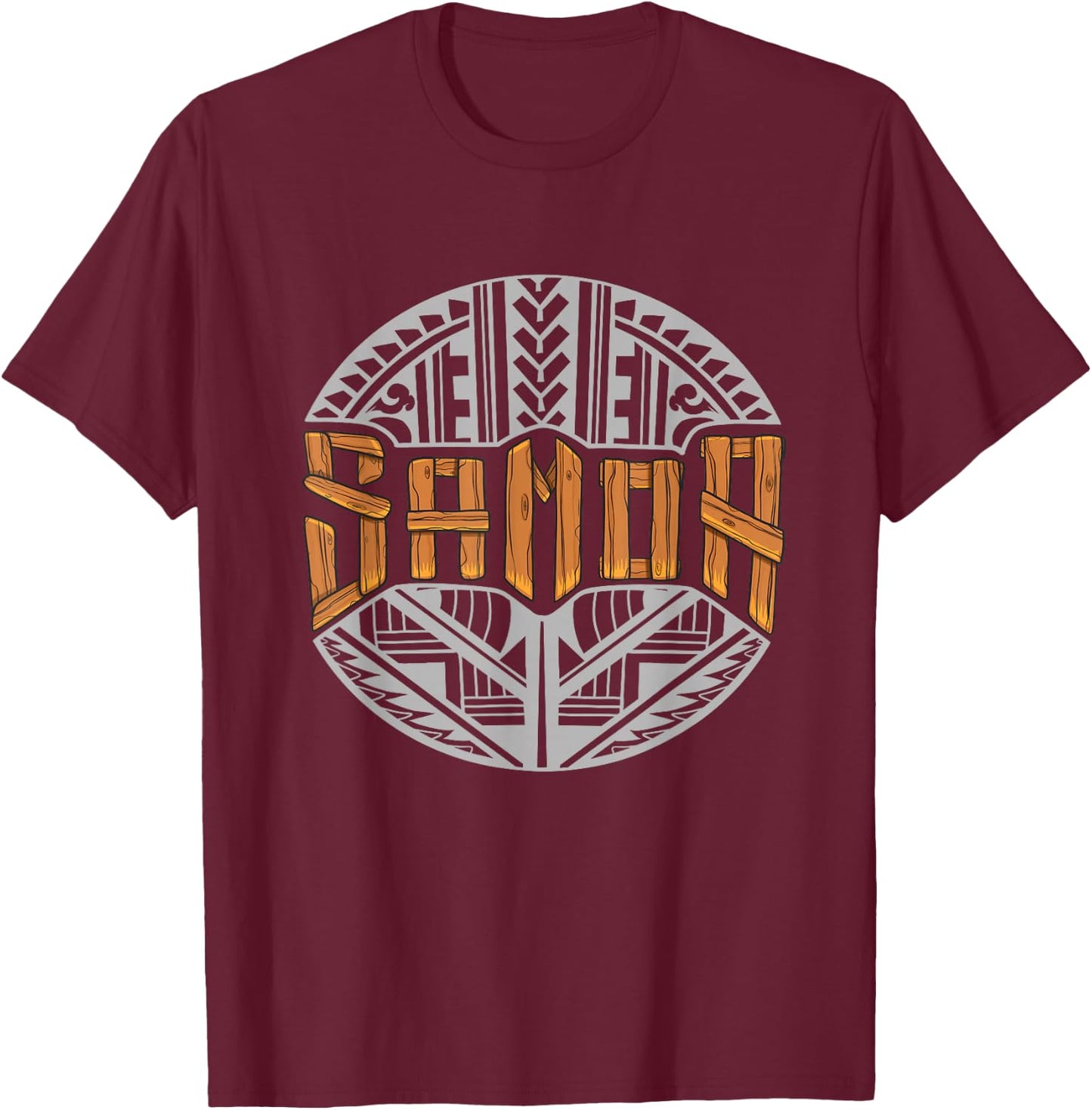 Samoa Family Pride Polynesian Warrior Tatau Samoan Flag T-Shirt - T-Shirt | Maroon