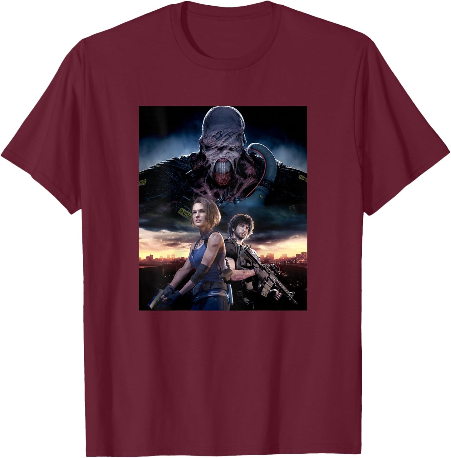 Resident Evil 3 Main Art BP T-Shirt - T-Shirt | Maroon