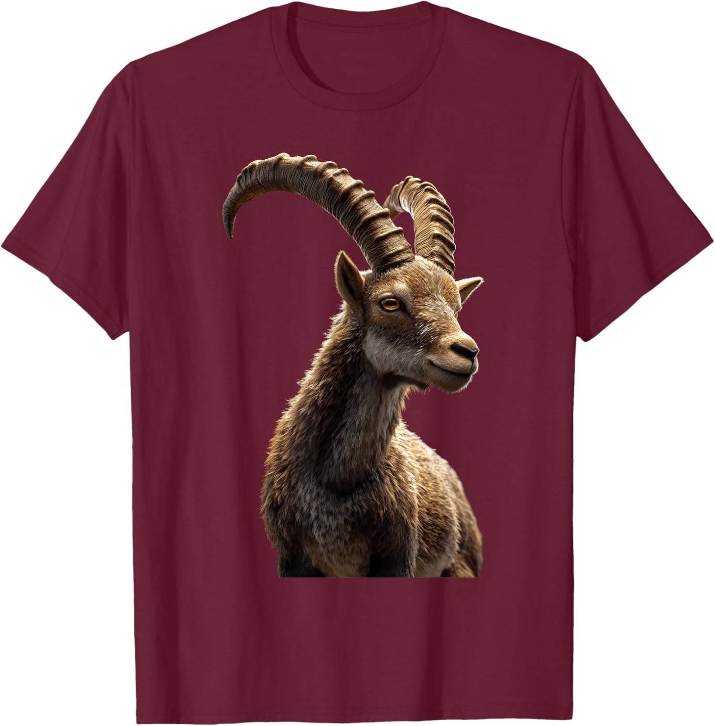 Steinbock Ziege Bock Alpensteinbock Capricorn Süße Ziegen T-Shirt - T-Shirt | Maroon