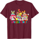 Phlebotomist Easter Bunny Gnomes With Chicks Hunting Eggs T-Shirt - T-Shirt | Maroon