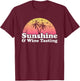 Sunshine and Wine Tasting Men Women T-Shirt - T-Shirt | Maroon