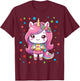 Happy Dot Day Unicorn Dots For Girls T-Shirt - T-Shirt | Maroon