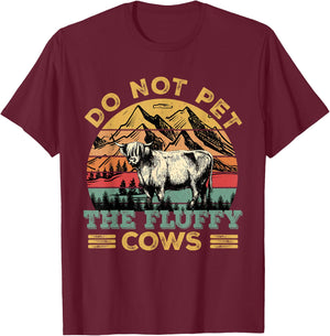 Do Not Pet the Fluffy Cows Bison Yellowstone National Park T-Shirt - T-Shirt | Maroon