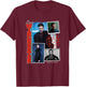Ripple Junction Supernatural Dean Winchester Collage , Men's/ , Black, Small, Short Sleeve, Classic Fit, Cotton Blend, Licensed Merchandise, Collage Theme, Letter Print Pattern T-Shirt - T-Shirt | Maroon