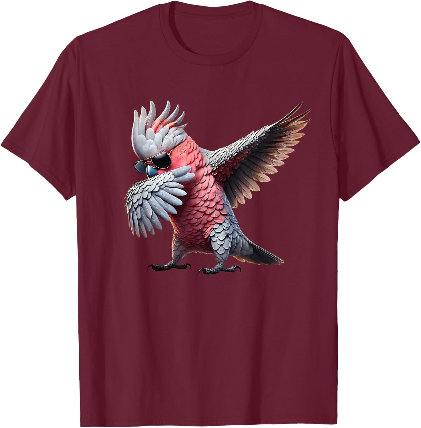 Dabbing Cockatoo Galah Parrot Lover Birding T-Shirt - T-Shirt | Maroon