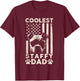 Coolest Staffy Dad Vintage American Flag Funny Fathers Day T-Shirt - T-Shirt | Maroon