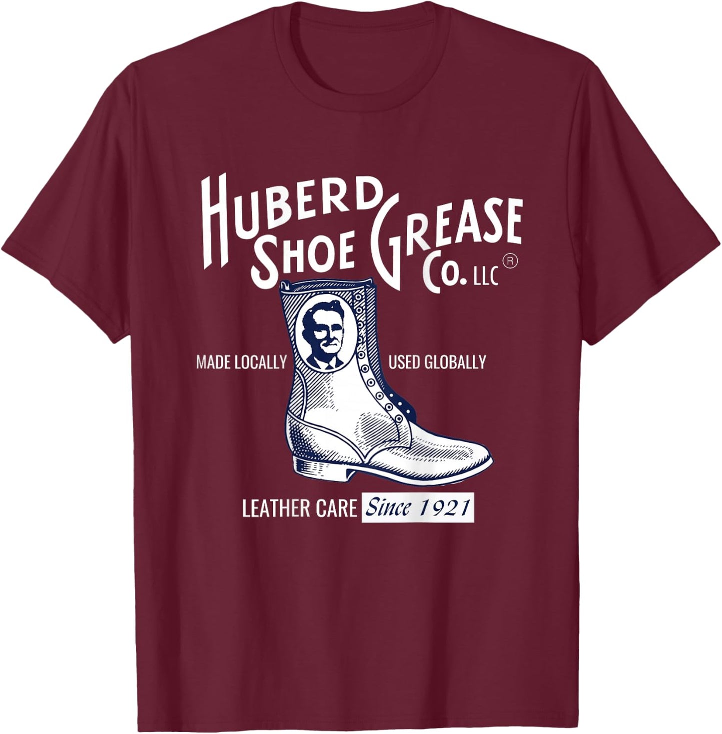 Huberd's Shoe Grease Logo Dark T-Shirt - T-Shirt | Maroon