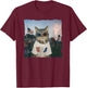 Patriotic Cat Wears USA 4th of July T-Shirt - T-Shirt | Maroon