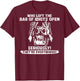 (ON Back) Skull Who Left the Bag of Idiots Open Seriously T-Shirt - T-Shirt | Maroon