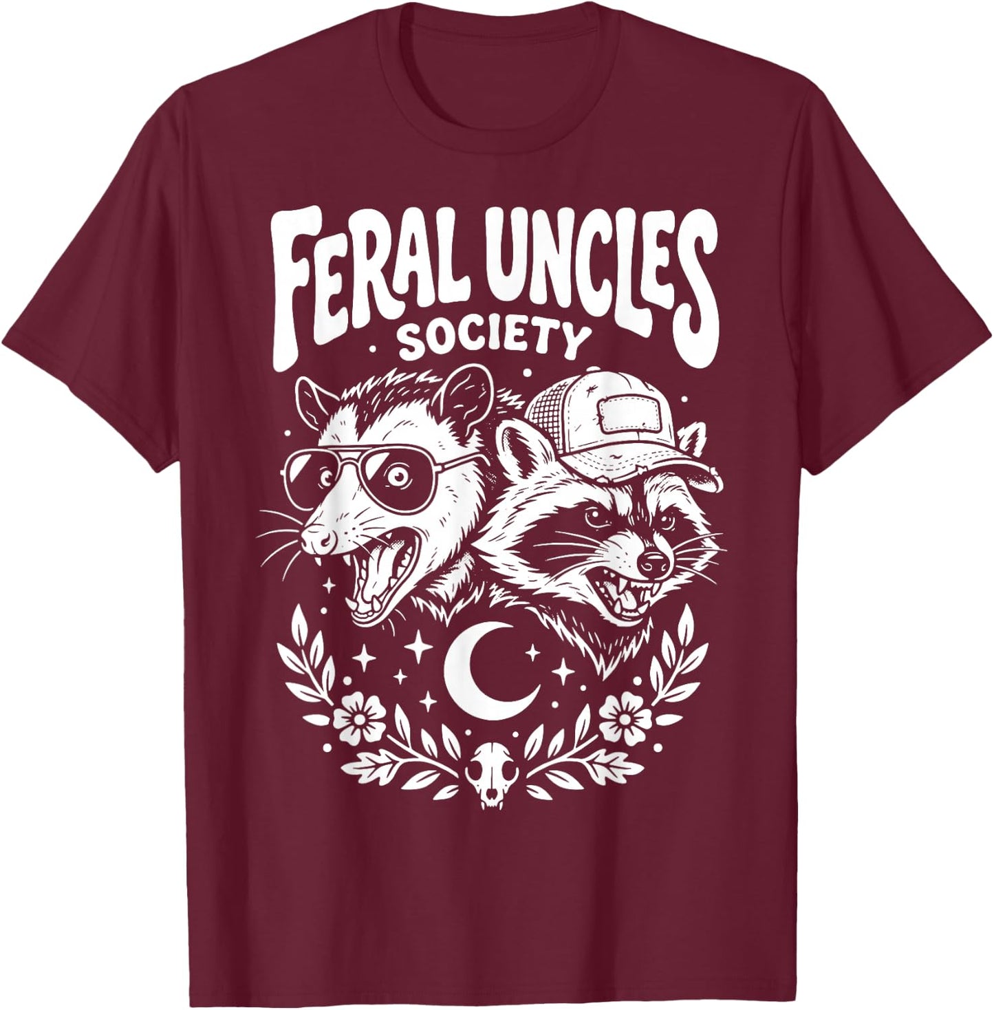 Feral Uncles Society T-Shirt - T-Shirt | Maroon