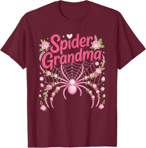 Spider Grandma Family T-Shirt - T-Shirt | Maroon