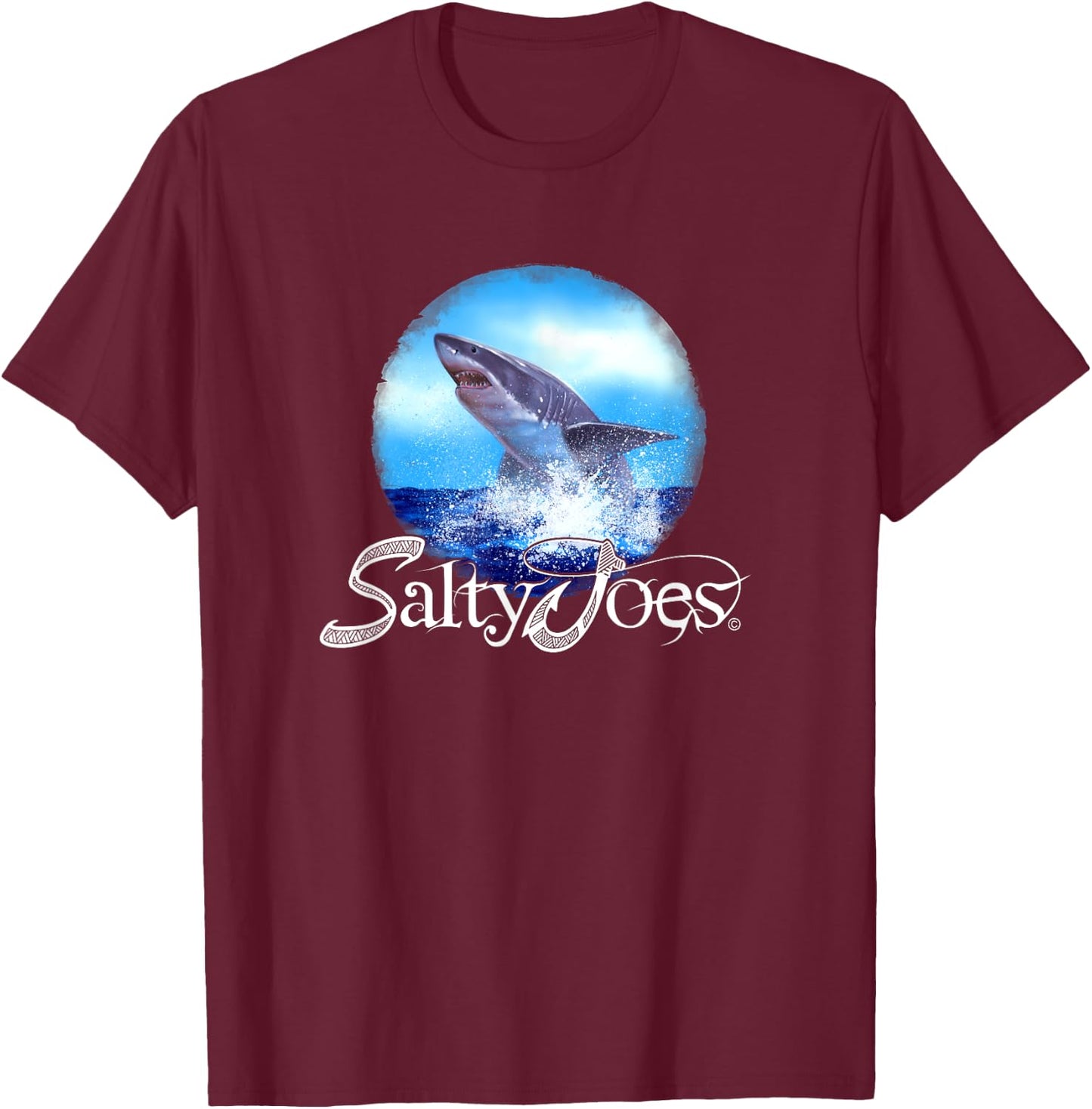 Salty Joe's King of the Ocean Logo Graphic T-Shirt - T-Shirt | Maroon