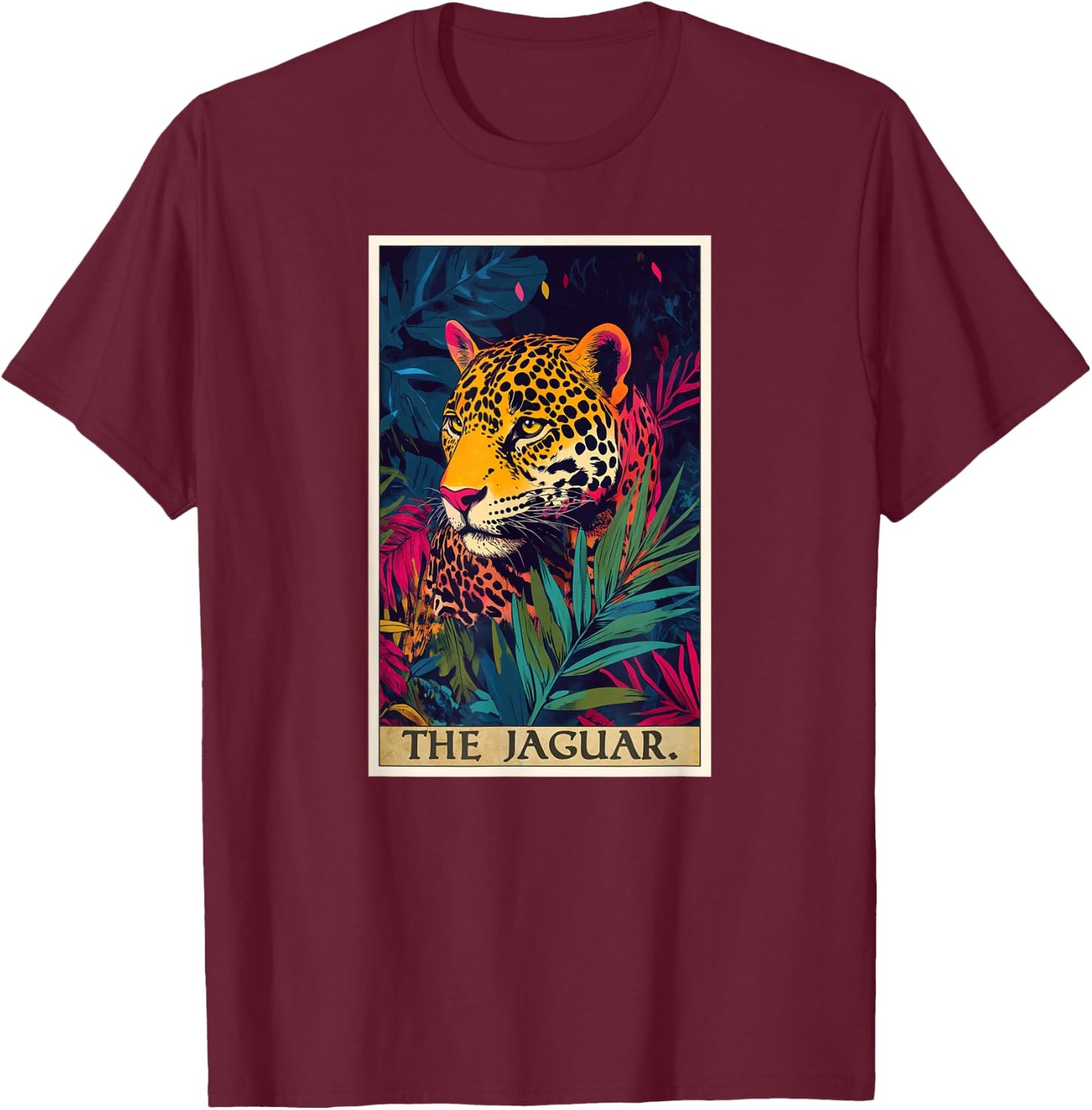 Jaguar Animal T-Shirt - T-Shirt | Maroon