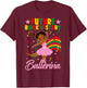 Cute Future Black History Ballerina Ballet Lover Afro Girl T-Shirt - T-Shirt | Maroon