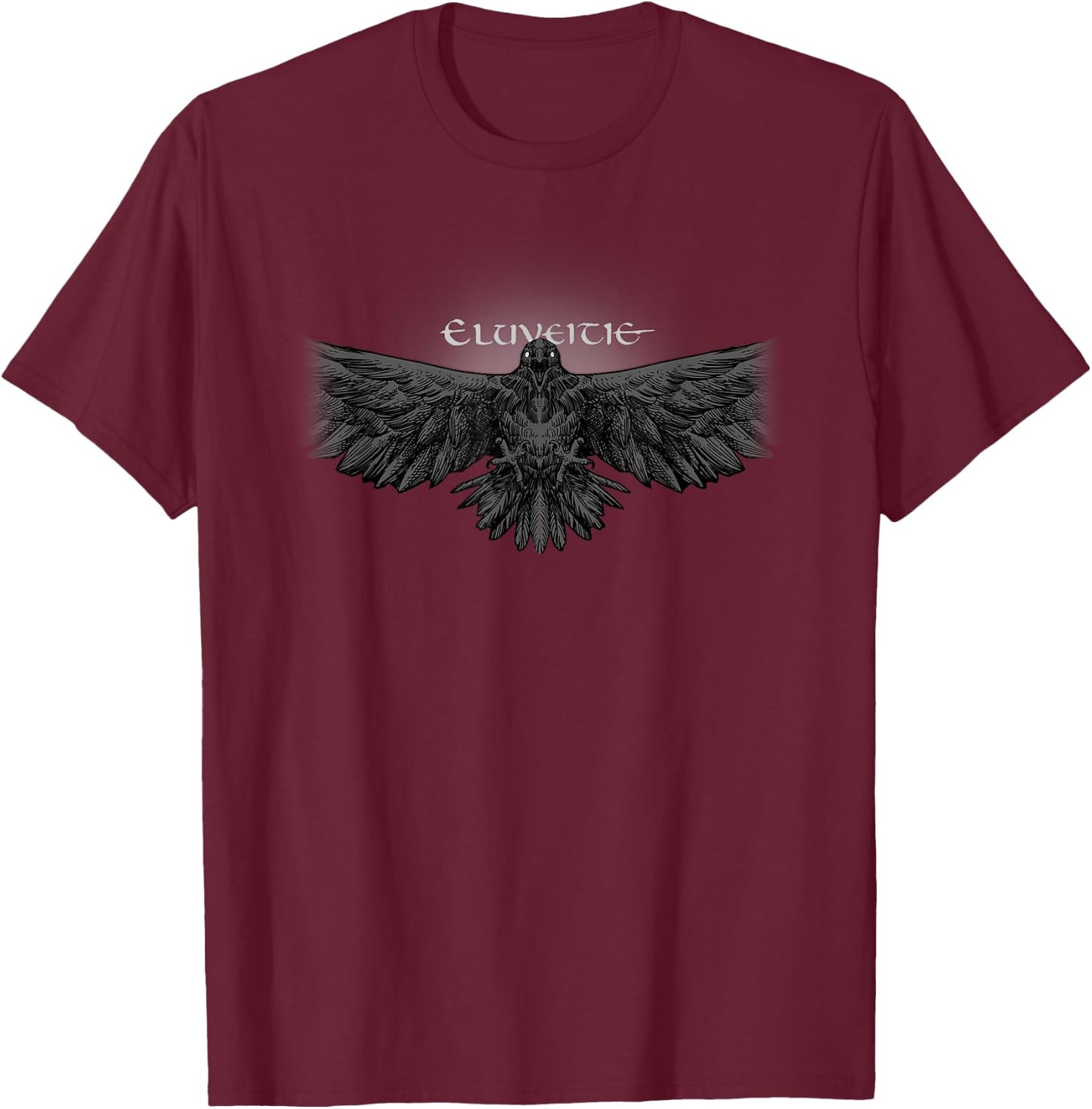 Black Raven T-Shirt - T-Shirt | Maroon