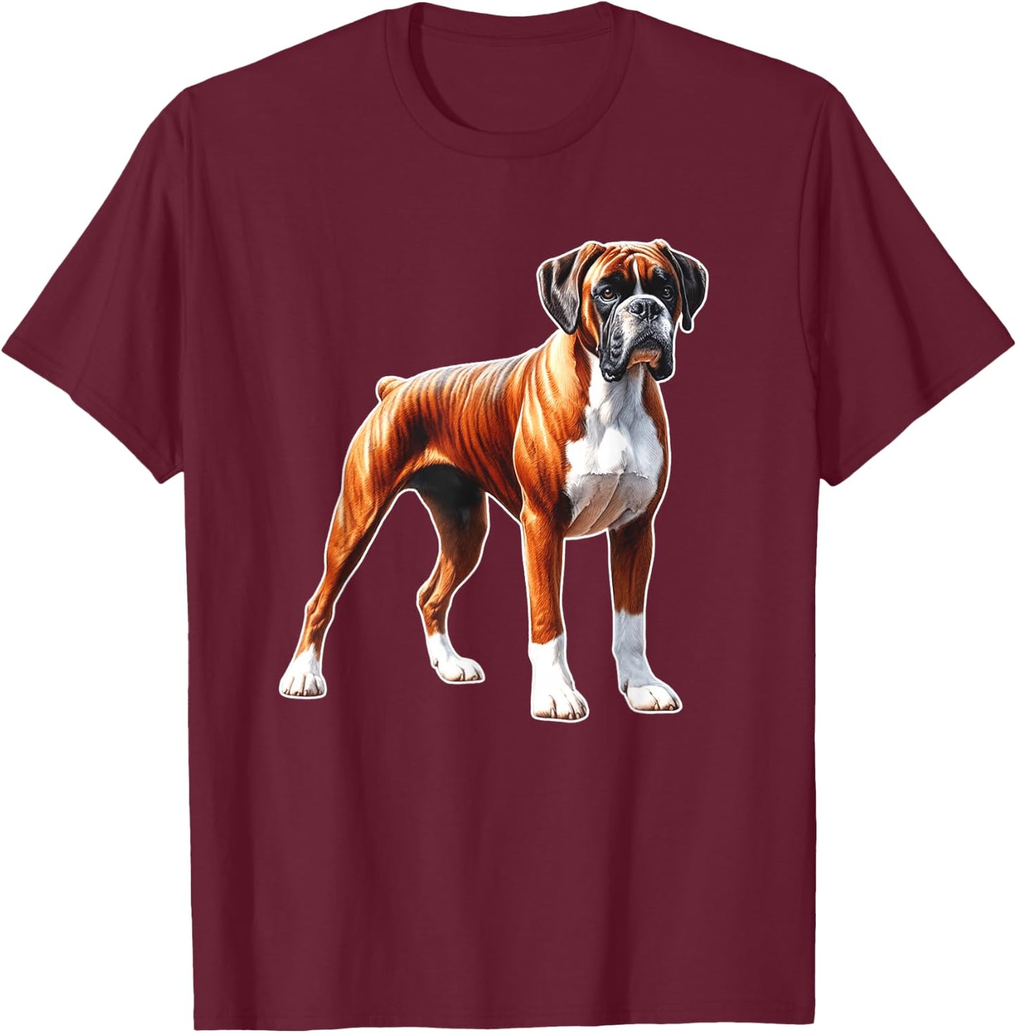 Boxer Dog T-Shirt - T-Shirt | Maroon
