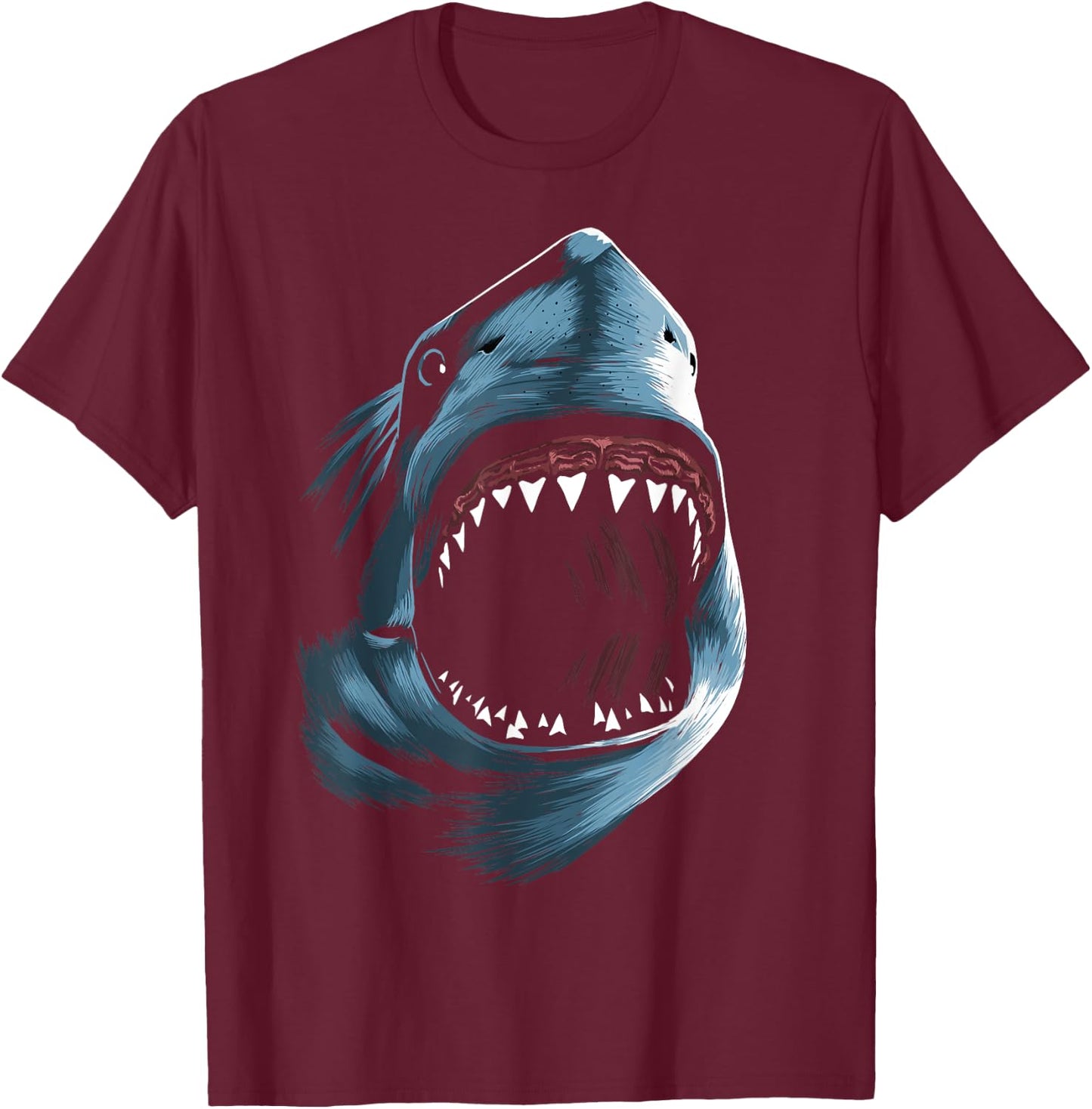 Great shark white attack T-Shirt - T-Shirt | Maroon