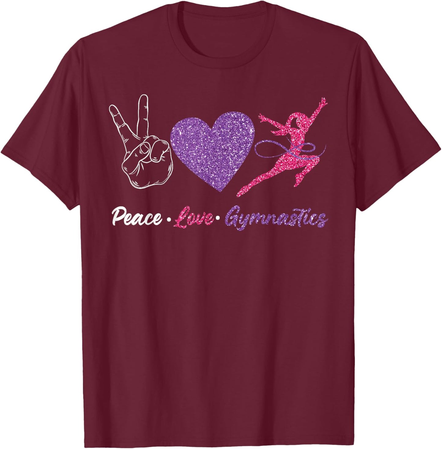 Gymnastics Girl T-Shirt - T-Shirt | Maroon
