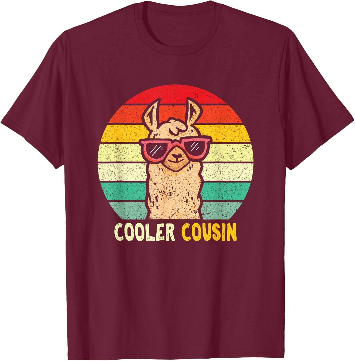 Alpaca Bester Cooler Cousin , black T-Shirt - T-Shirt | Maroon