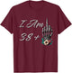 I Am 38 Plus 1 Middle Finger Skull Flowers 39th Birthday T-Shirt - T-Shirt | Maroon