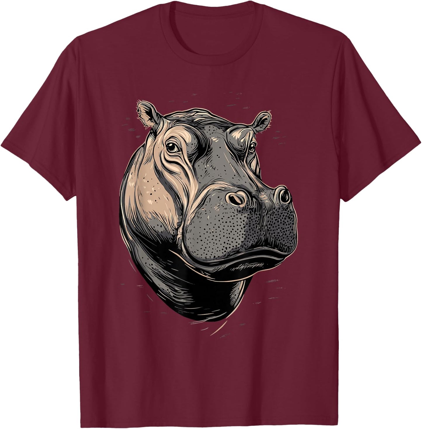 Hippo Hippo Hippopotamus Sweet Hippos T-Shirt - T-Shirt | Maroon